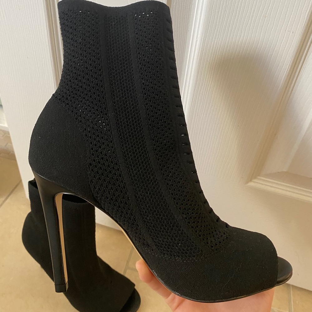 ALDO black mesh boots with a heel